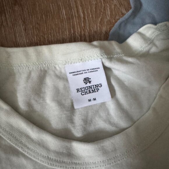 Reigning Champion Blue & Light Green Cotton Performance T Shirts Size M - Picture 6 of 8